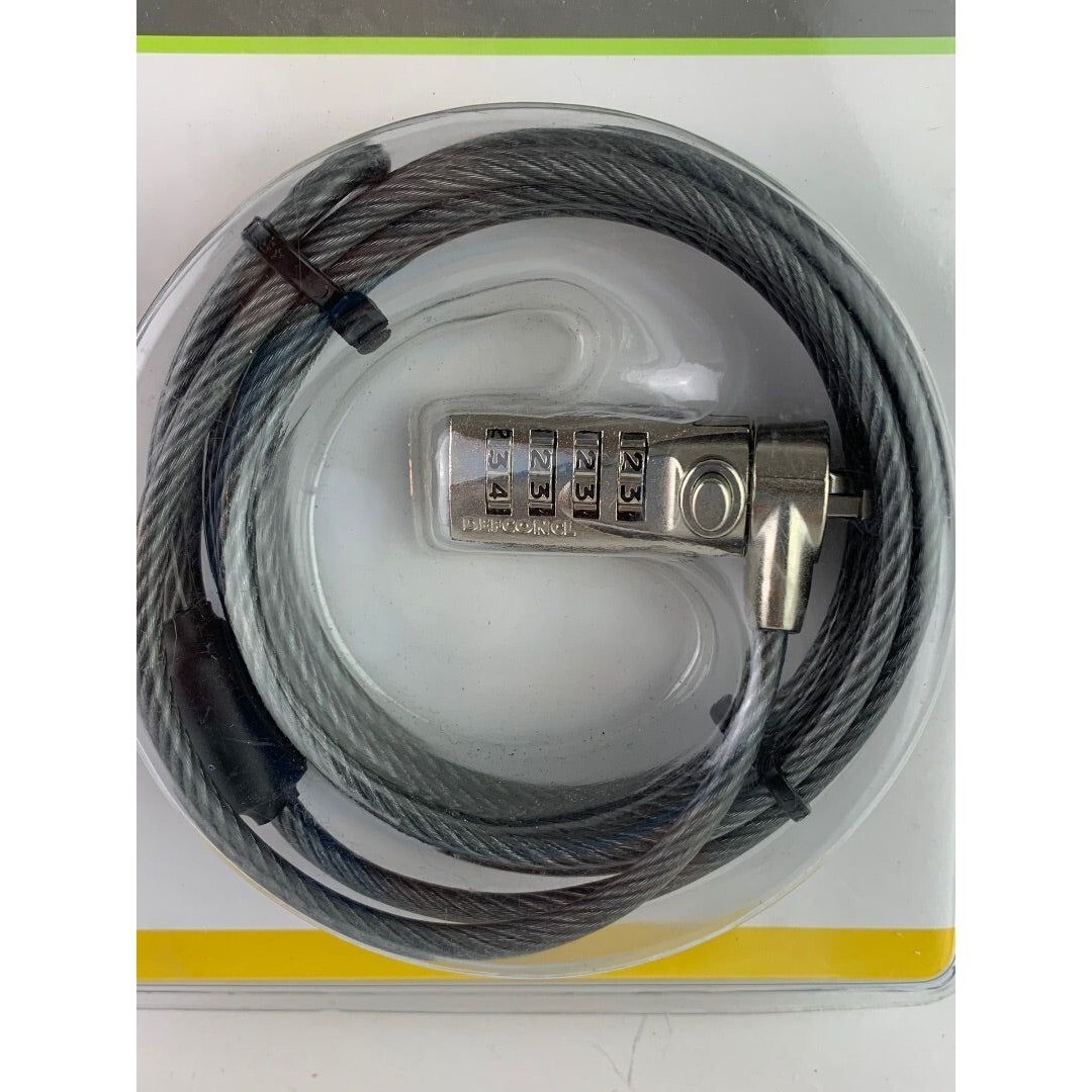 Targus Laptop Cable Lock Defcon CL 6.5ft long Combination Code Security Base