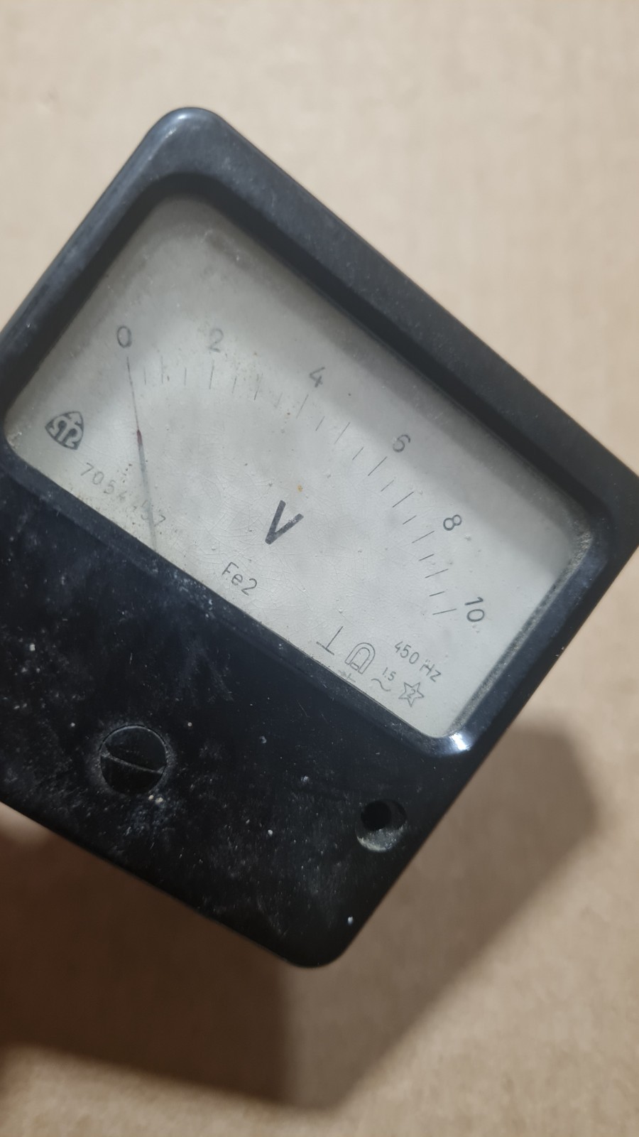 Vintage Soviet  CCCP era Volt Meter 0-10V Fe2 450 Hz Military 1970 collectable