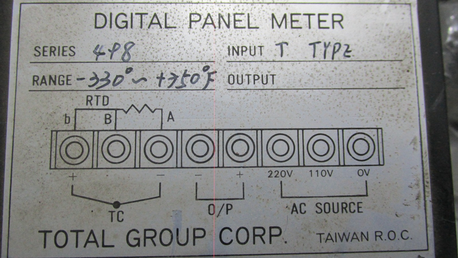 Total Group Corp 498 Digital Panel Meter TTM-4P8 T TYPE