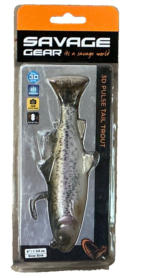 Savage Gear 3D Pulse Tail Trout Fast Sink 6” 1-3/4 oz. #3383