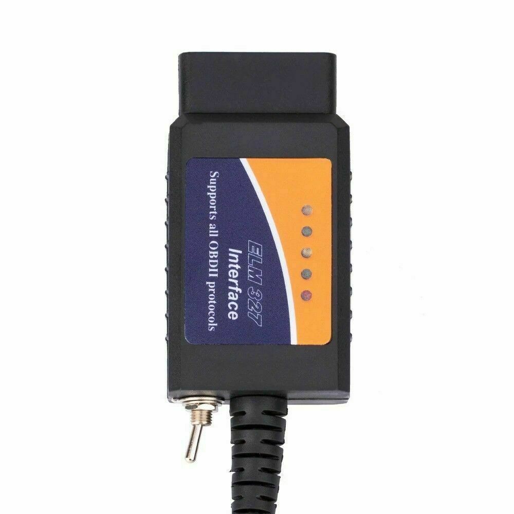 USB Scan ELM327 V1.5 OBD2 Adapter USB Diagnostic Tool Cable MS/HS CAN for Ford