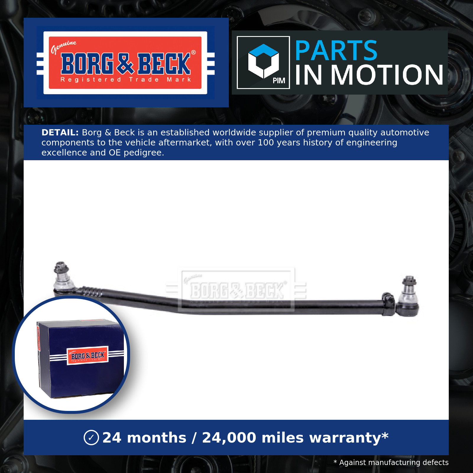 CV Centre Rod Assembly BTR32278 Borg & Beck 0094037 094037 94037 Quality New