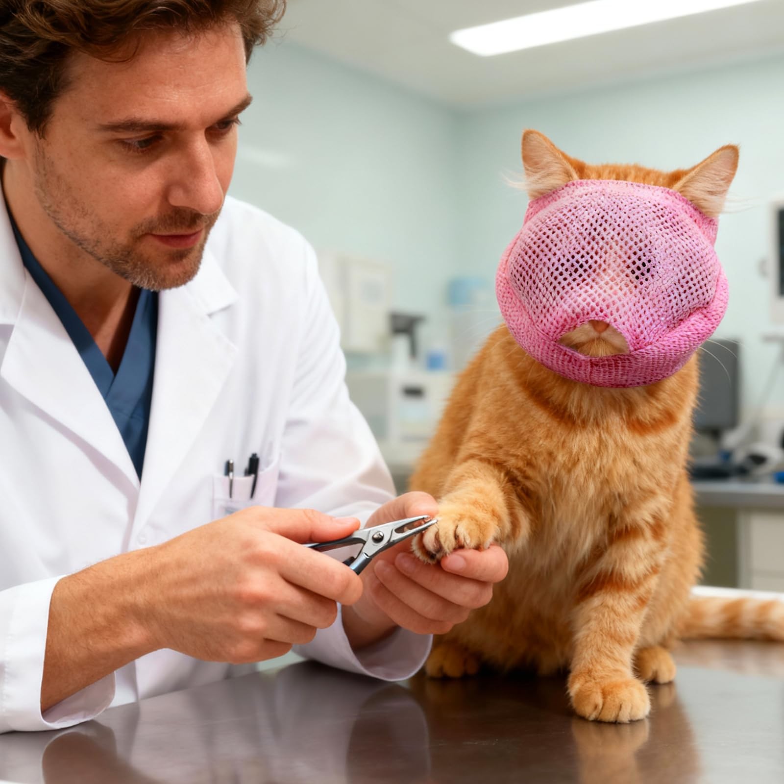 Bozales para gatos Bozales de malla transpirable con cubierta de malla suave