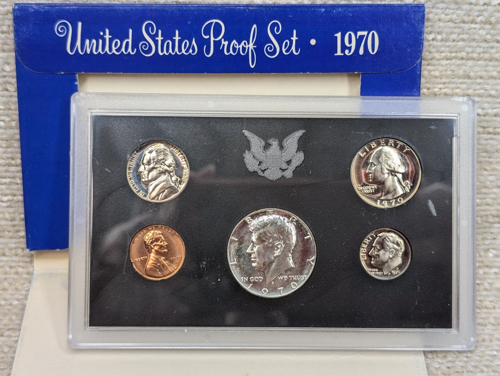 5 Proof Sets 1968-1972 Includes 3 Silver Halves 260541