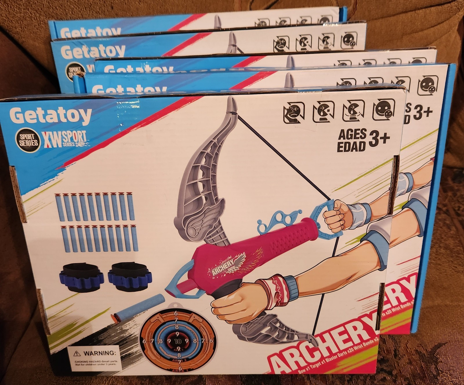 NEW Getatoy  XW Sport Series Archery Bow/Blaster~Target~20 darts & 2 Wrist Bands