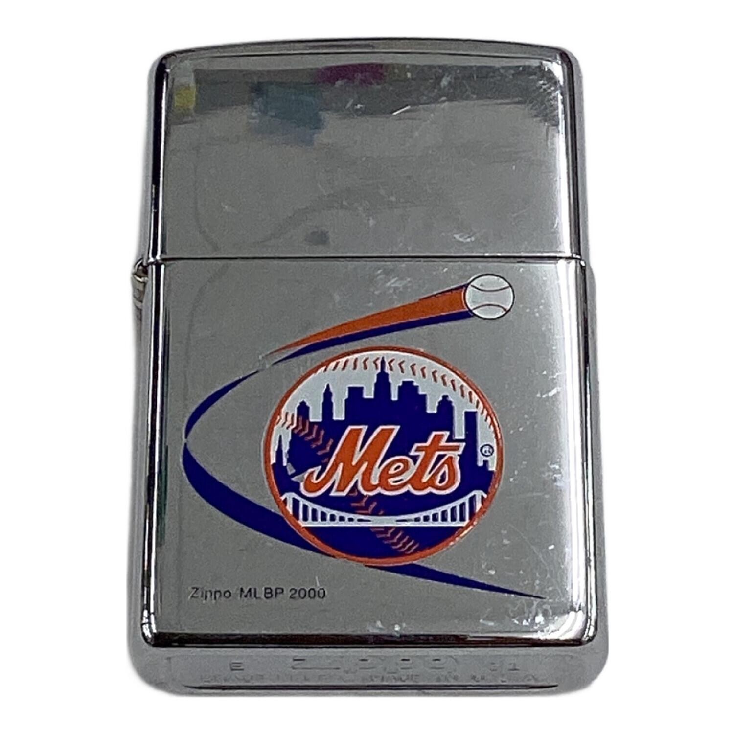 Vintage Zippo 2001 New York Mets Baseball Team High Polished Chrome Oil Lighter