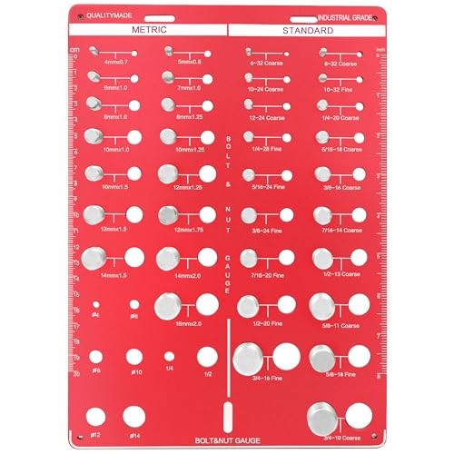 42 Thread Checker - Nut and Bolt Thread 42 Thread Checker - Large Spacing Red