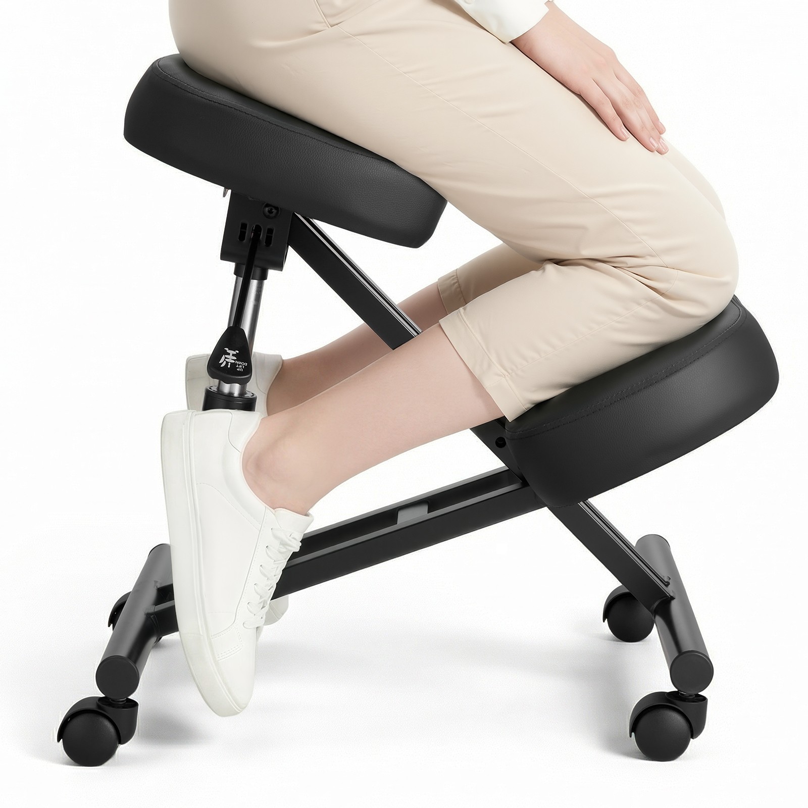 Uimoso Ergonomic Kneeling Chair with Wheels,X-Shaped Design for Improved Posture