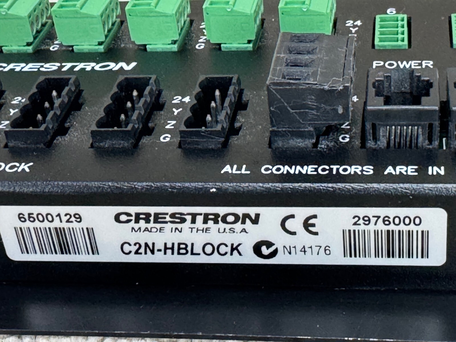 Crestron C2N-HBLOCK Multi-type Cresnet Distribution Block / 5 Connectors