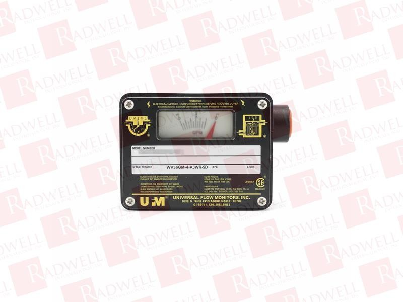 UNIVERSAL FLOW MONITORS WVS6GM-4-A3WR-5D / WVS6GM4A3WR5D (NEW NO BOX)