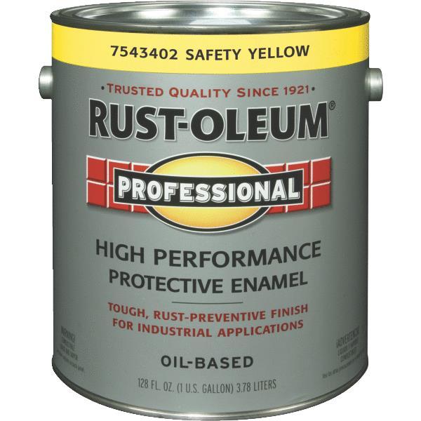 (2)-Gal  Safety Yellow RustOleum Professional Industrial Enamel Paint 7543-402