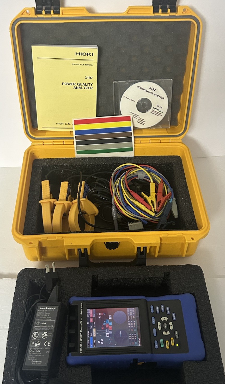 Hioki 3197 Three Phase HandHeld Power Quality Analyzer Meter