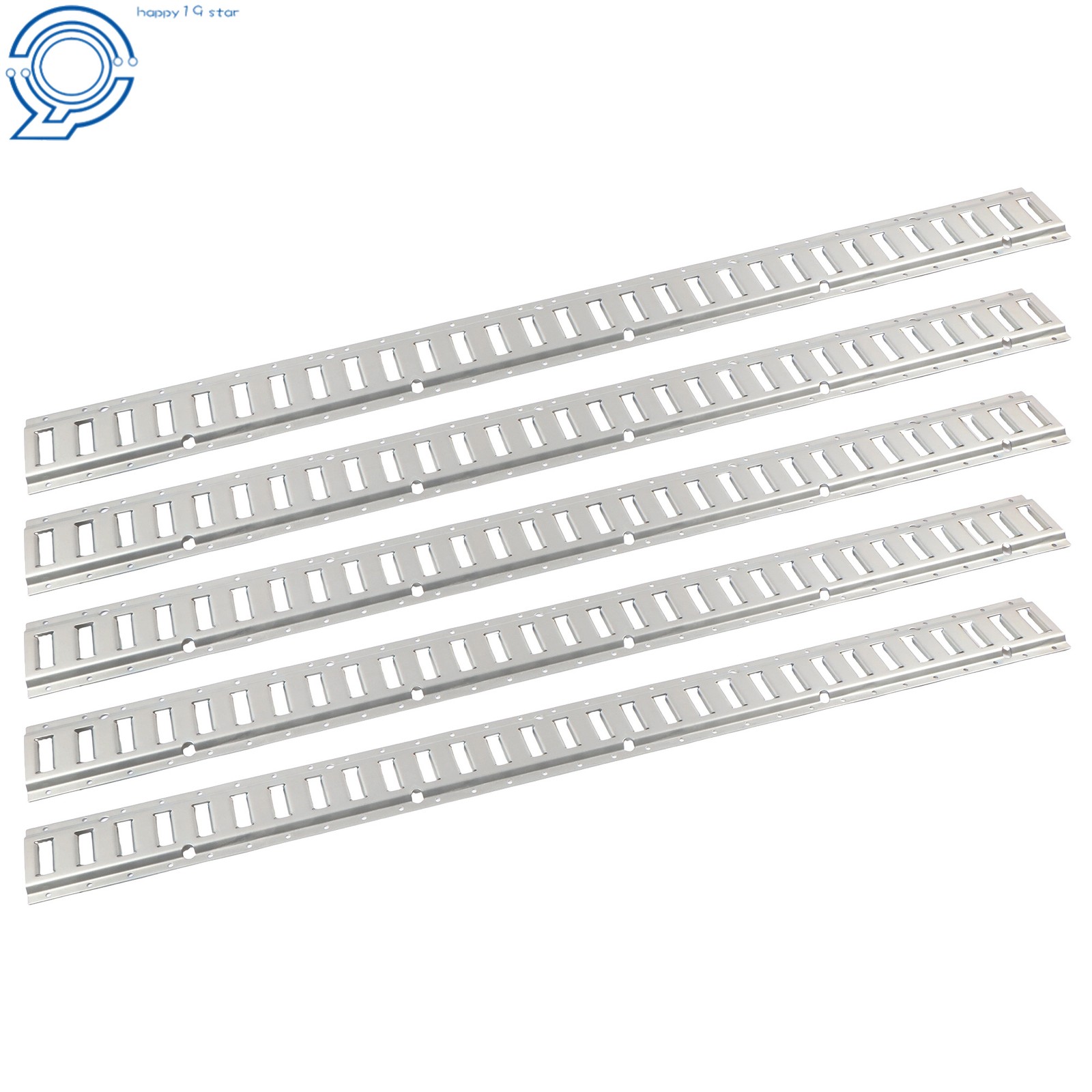 5 Pack 5' E Silver Track Tie Down Rail Kit For RV Trailer Camper Truck