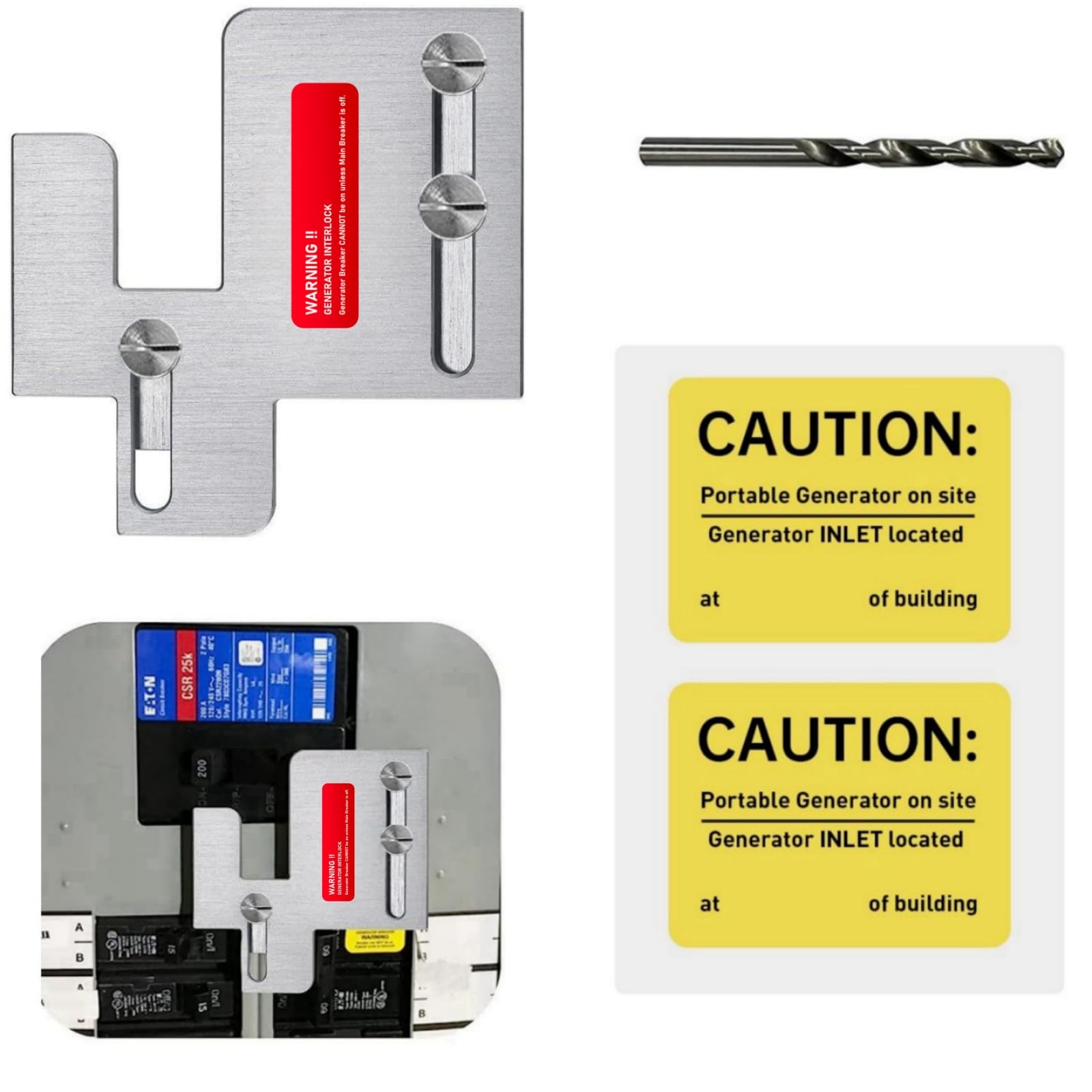Generator Interlock Kit for Eaton Cutler Hammer BR Series 150 & 200 Amp Panels
