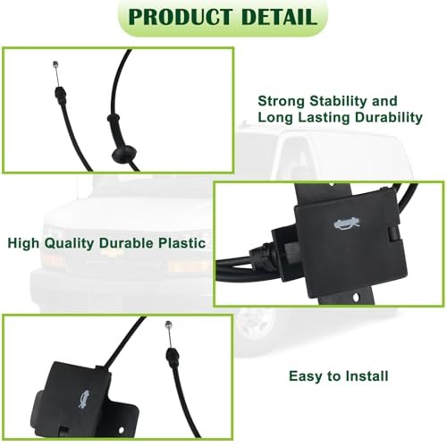 912-102 Hood Release Cable With Handle Compatible with 2003-2020 Chevy Express