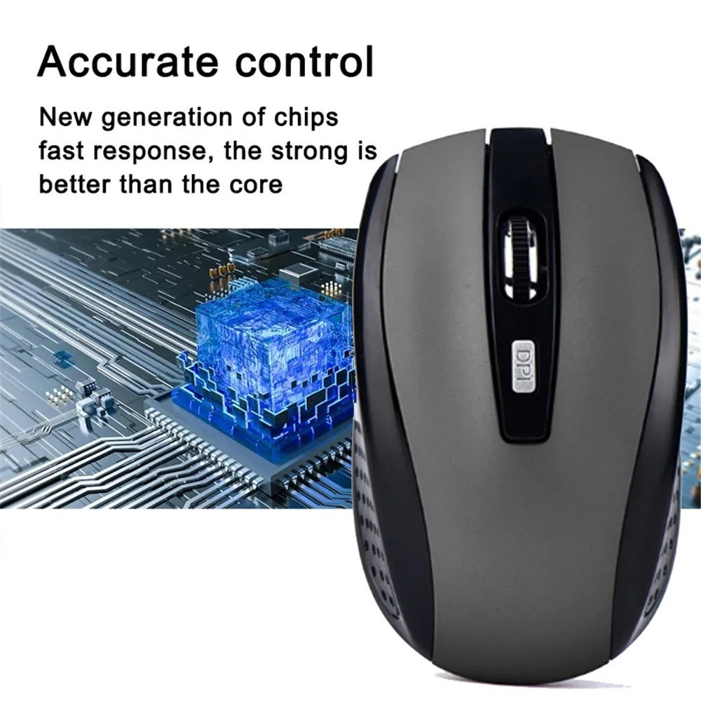 Silent Wireless Mouse - 2.4G Portable Optical Office Mouse for Laptop & MacBook