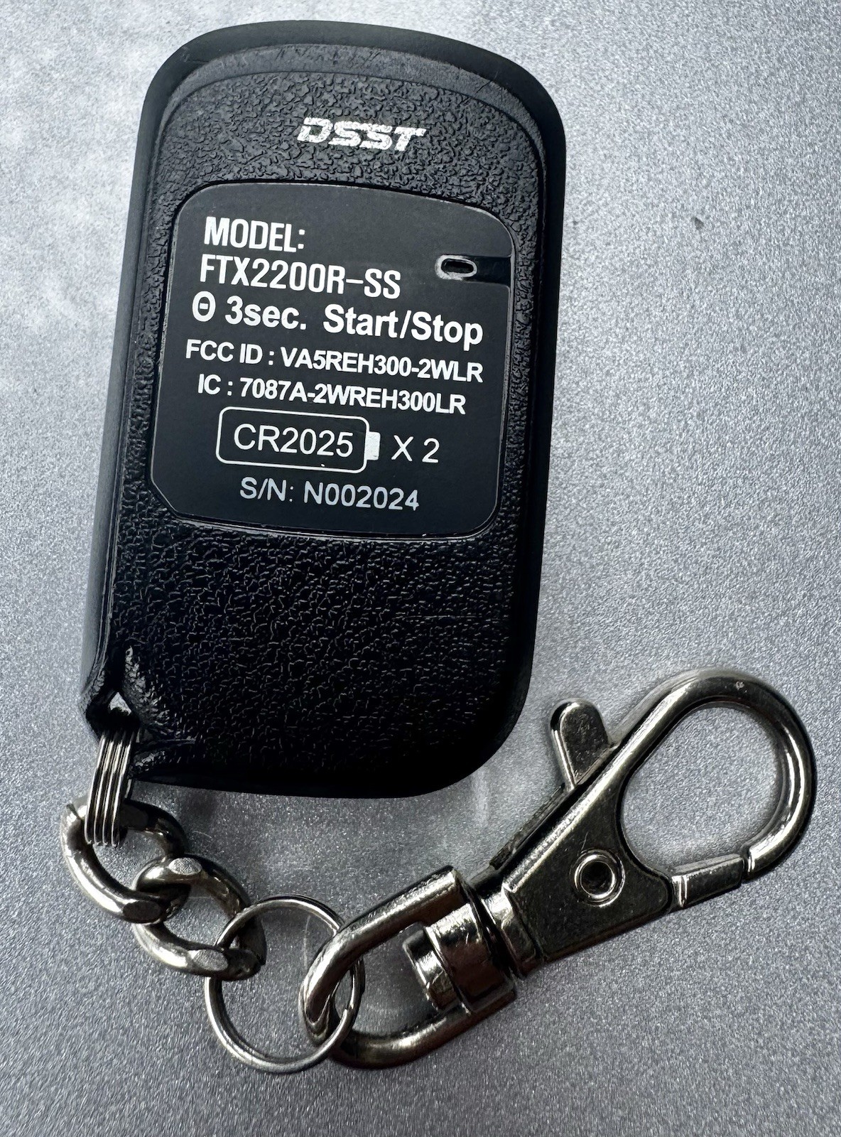 1-button FTX DSST (COMPUSTAR) 2-way LED Remote FTX2200R-SS