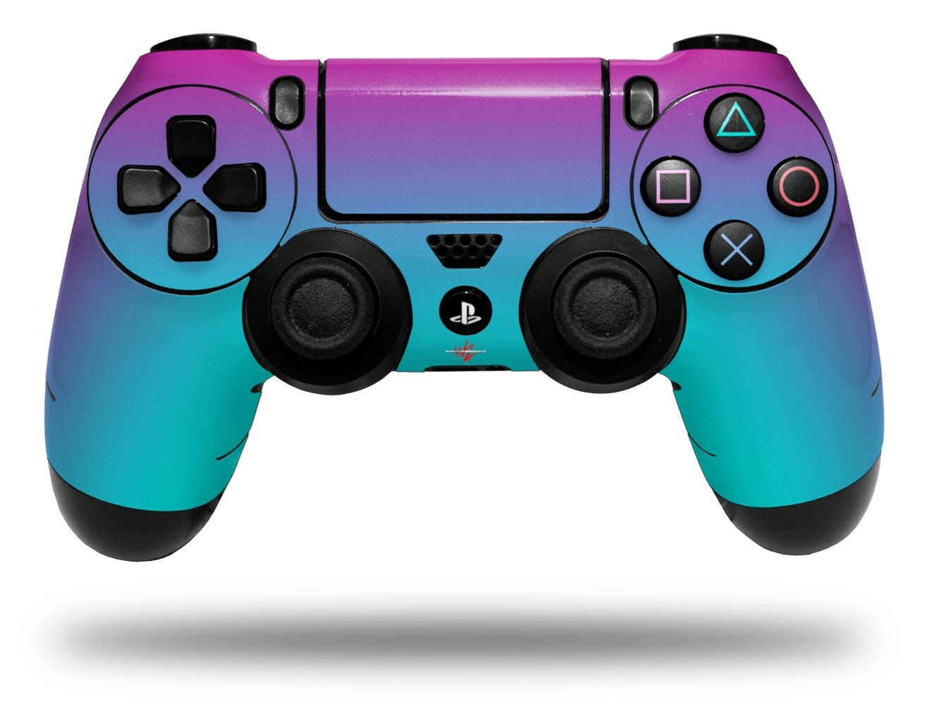 Skin for Playstation 4 Sony PS4 Controller Smooth Fades Neon Teal Hot Pink