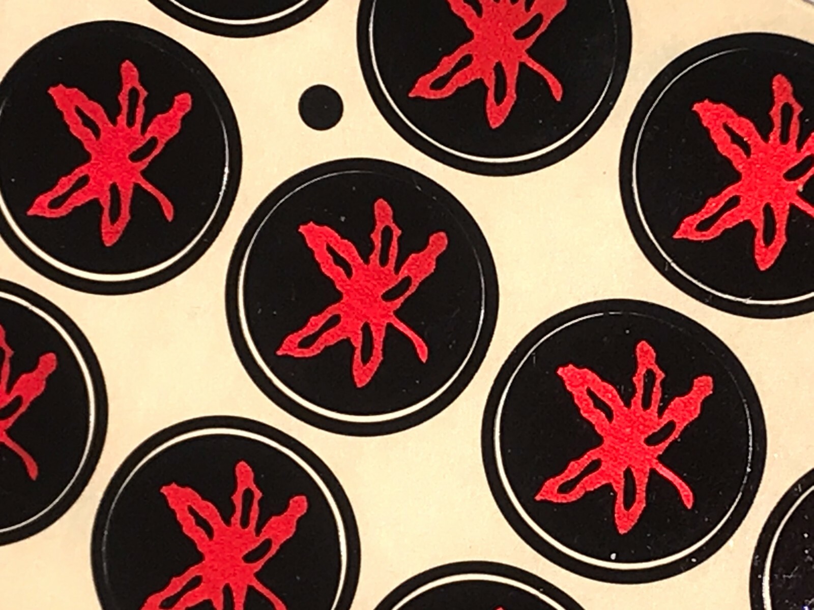 OSU Chrome Red on Black Football Helmet Award Decals FULL Qty (15) 3M 20MIL