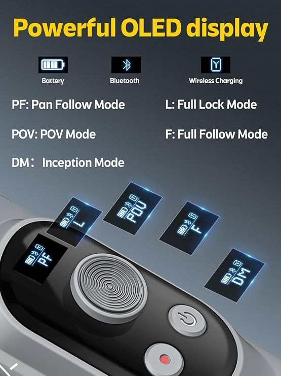 Smart X Pro Phone Gimbal for iPhone Android Smartphone Foldable Stabilizer OLED