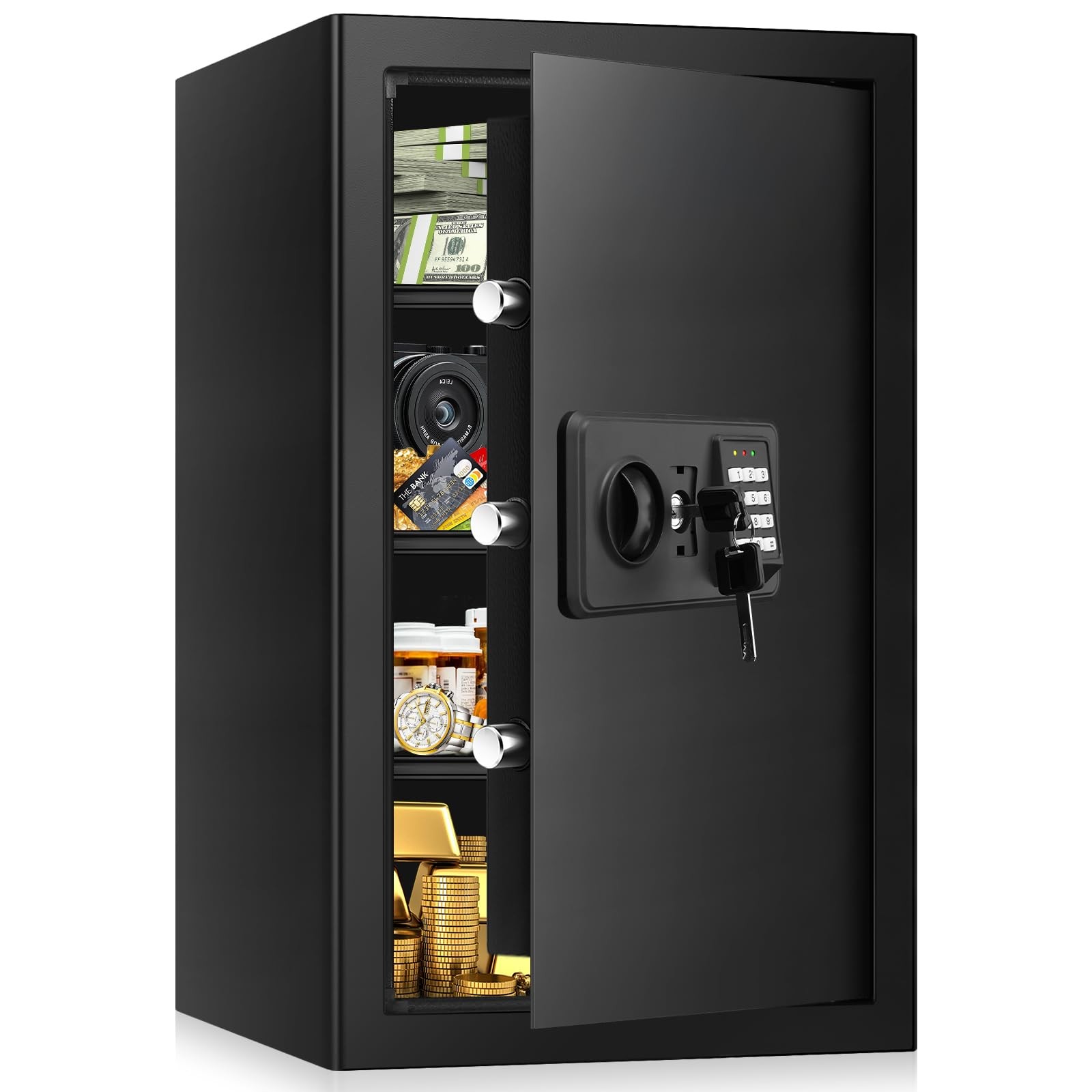 5.2 Cub Large Home Safes Fireproof Wterproof, Anti-theft Fire Safe with Progr..