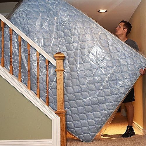 Lightweight Twin/Full Mattress Bag - Clear Polyethylene Storage Solution