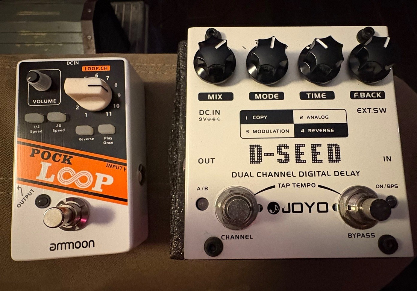 JOYO D-SEED Dual Channel Digital Delay   & Pock Loop Ammoon Effects Pedals