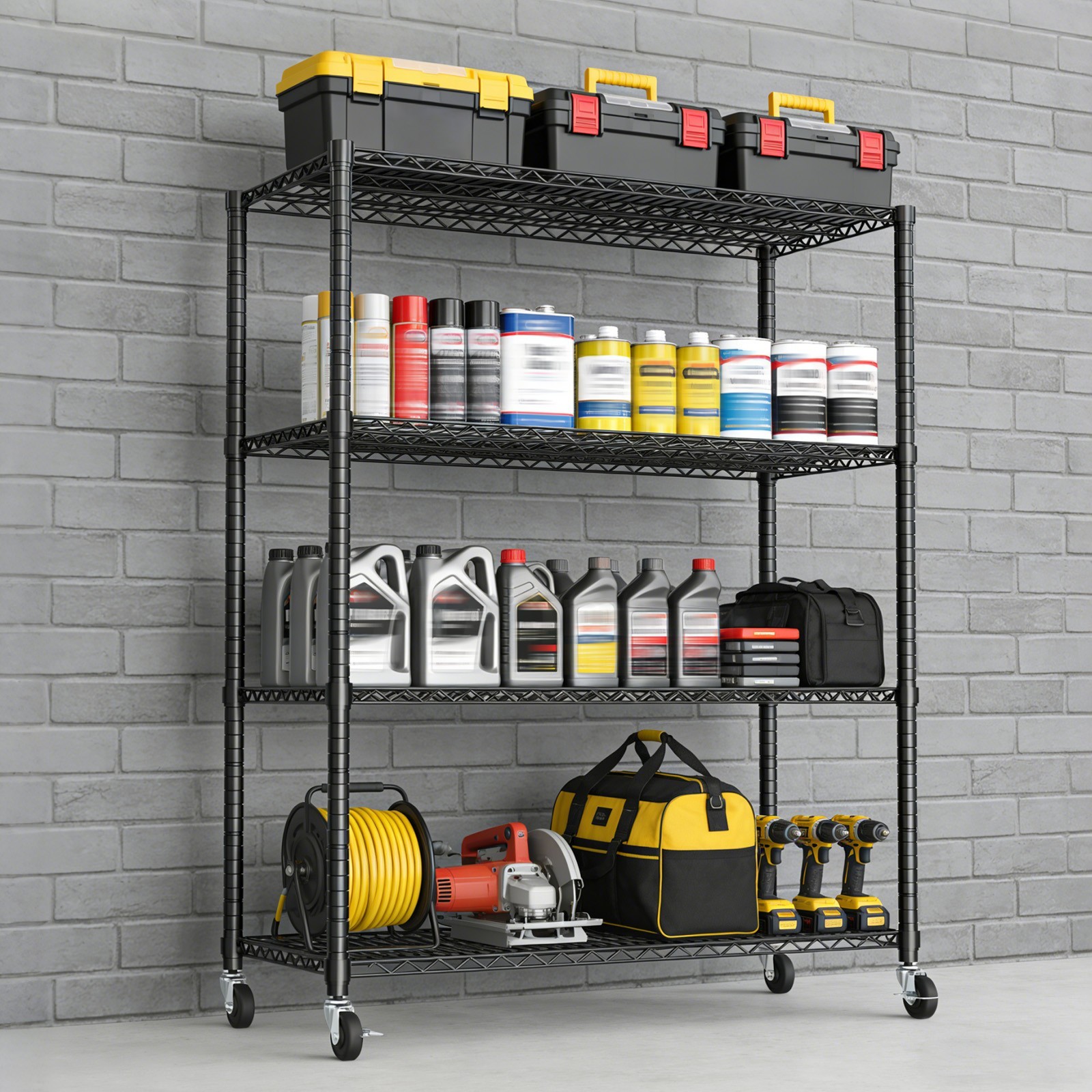 Adjustable Heavy Duty Garage Warehouse Shelving Storage Organizer Free Standing