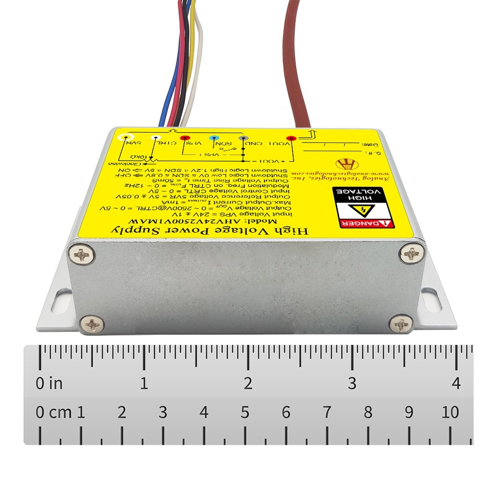 AHV24V2500V1MAW DC-DC HV Power Supply Module 24V Input 0-2500V 1mA Control