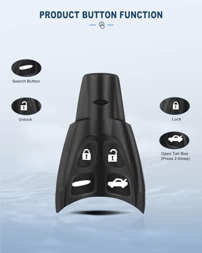 for Saab Key fob Case Replacement for Keyless Entry Remote Control Car Key 1