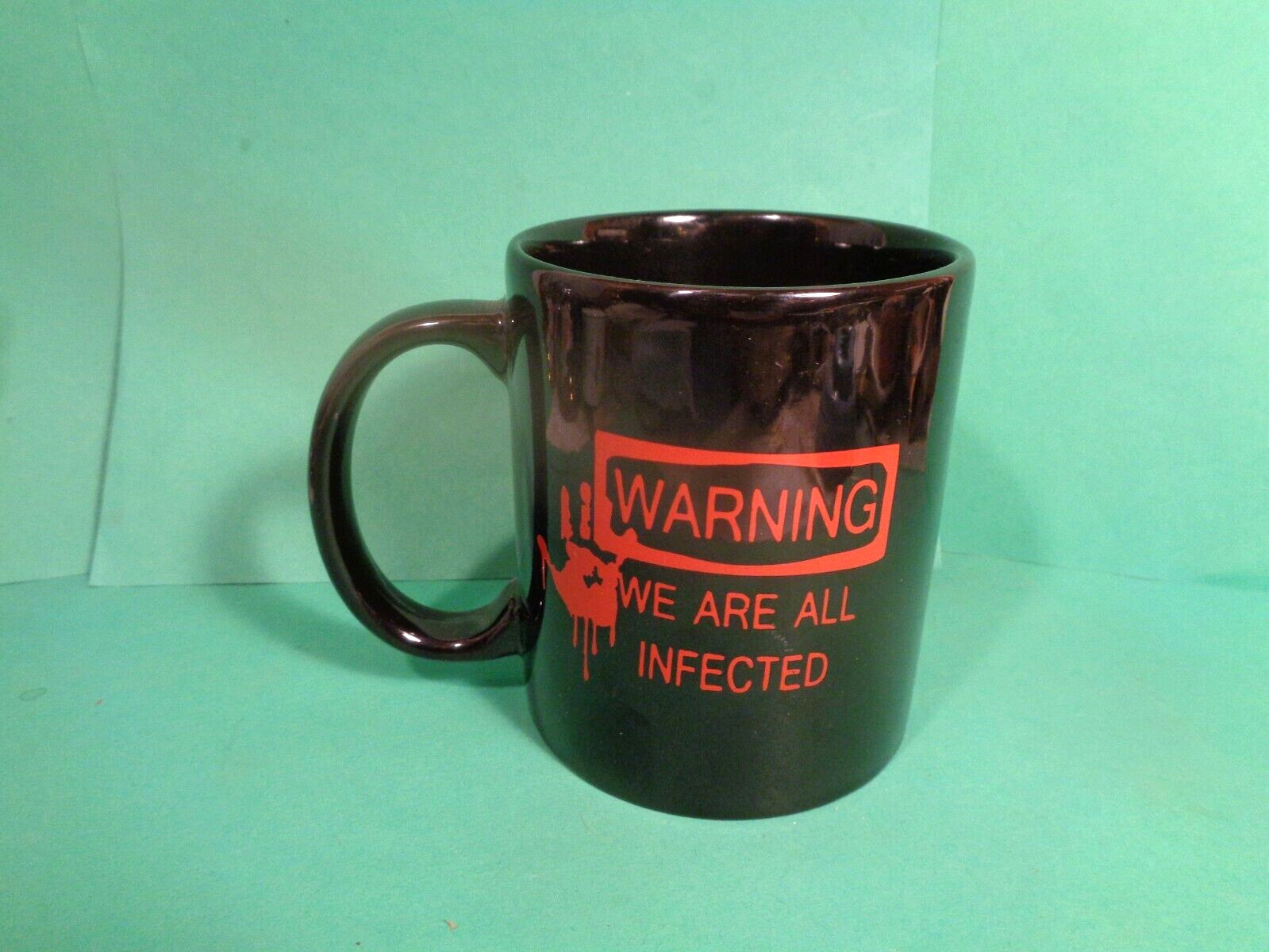 Warning/We Are All Infected Coffee Mug (Used/EUC)