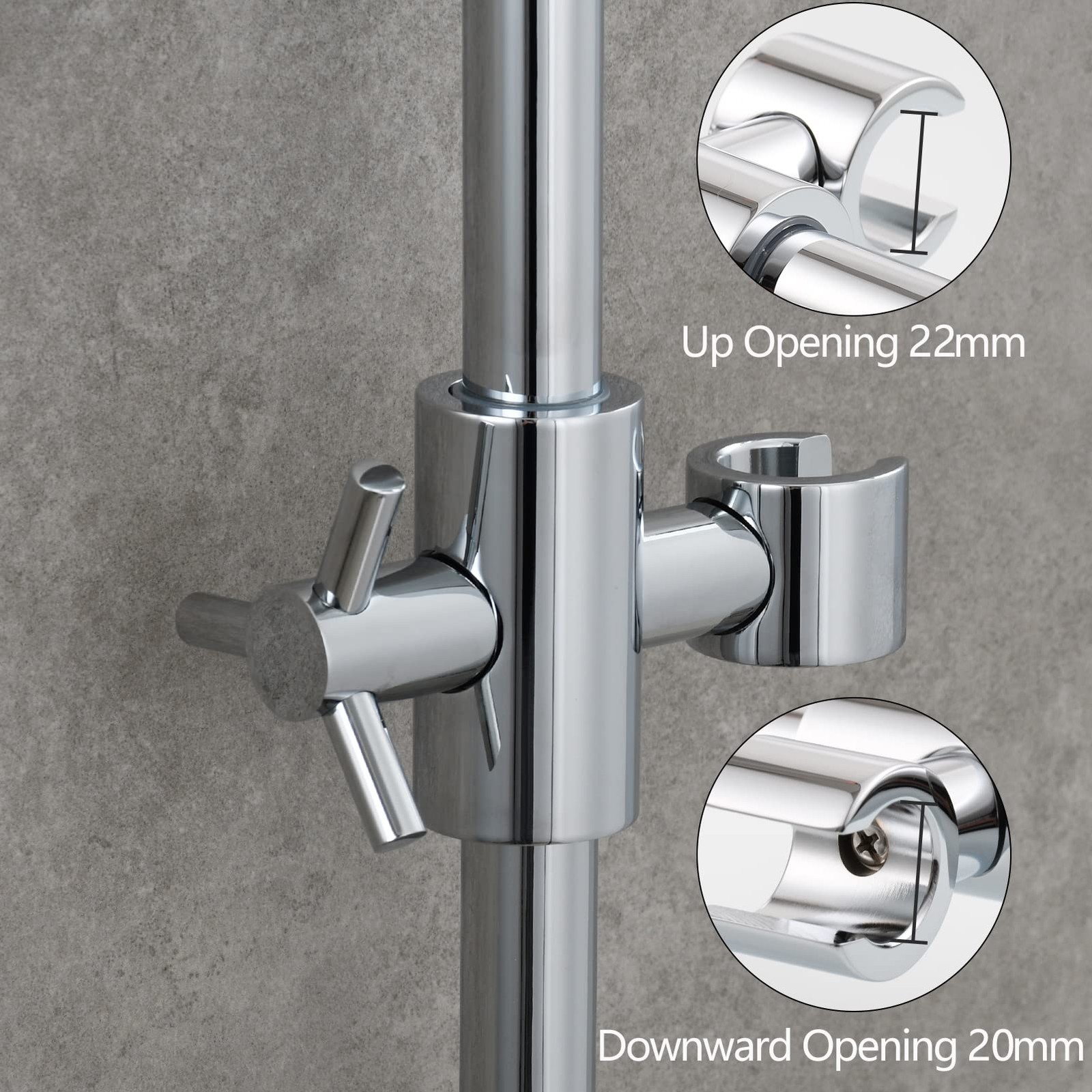 Brass Handheld Shower Bracket Adjustable Shower Head Holder for Slide Bar 25m...