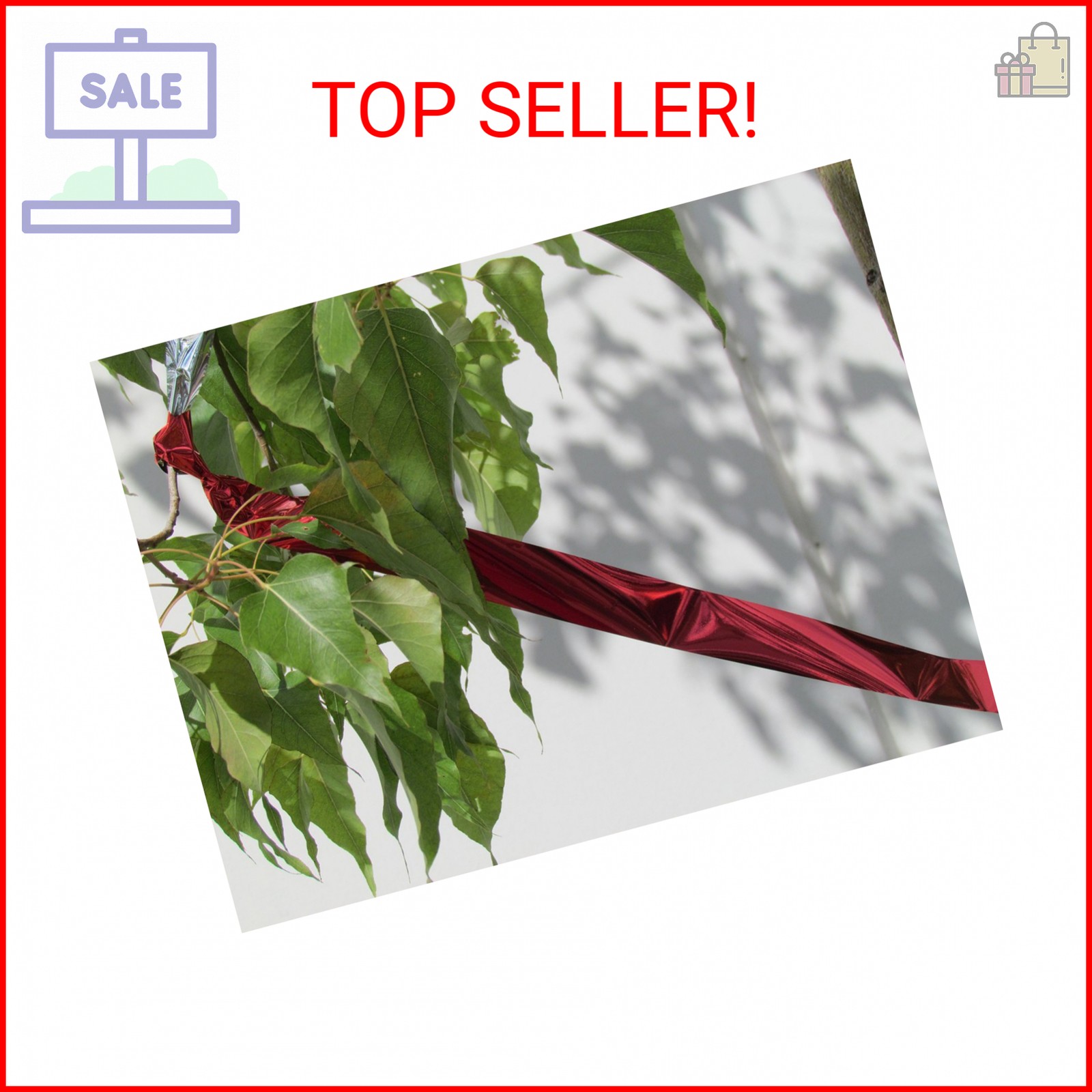 Bird B Gone Flash Tape Visual Bird Deterrent (50ft Roll) - Reflective Bird Scare