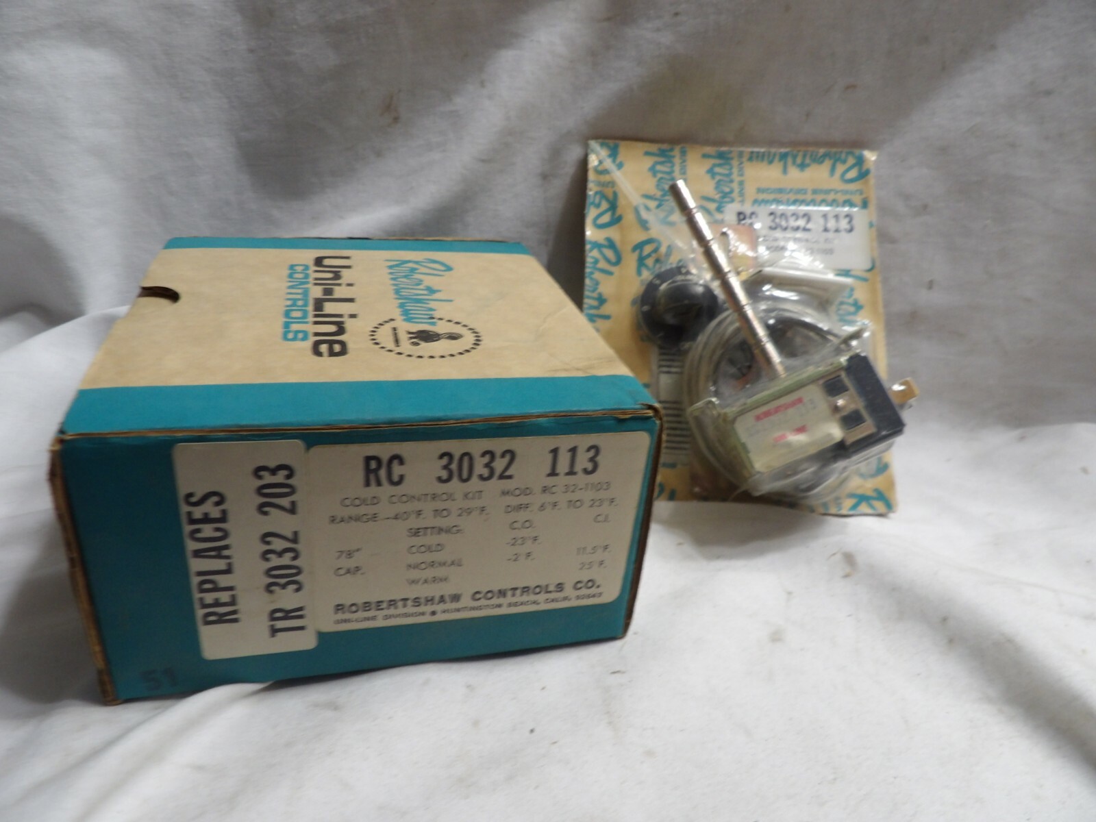 Robertshaw Uni-Line Controls RC 3032 113 Cold Control Kit