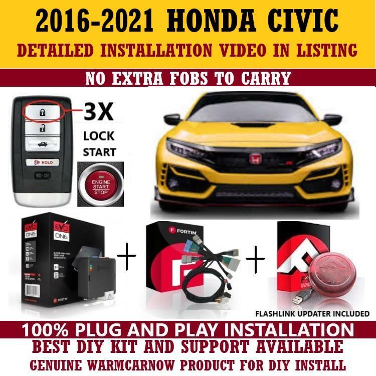 PLUG & PLAY REMOTE START 2016-2021 HONDA CIVIC PUSH TO START