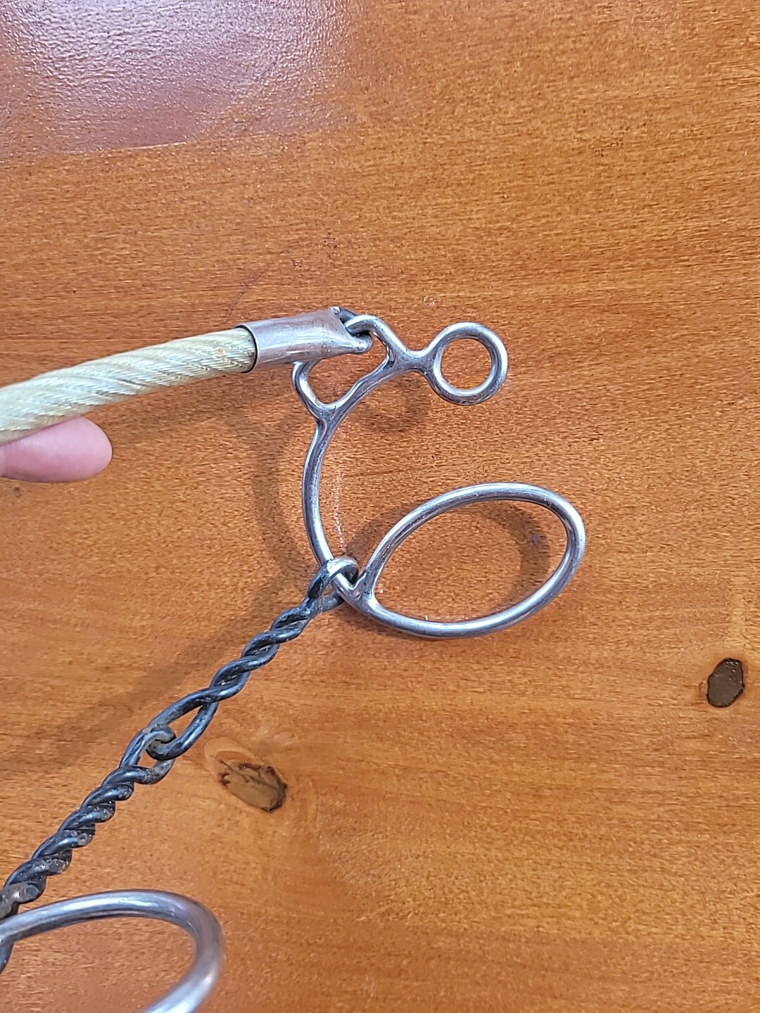 Half C Twisted Snaffle Rope Nose Combo New