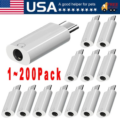 USB-C Type C Adapter Port to 3.5MM Aux Audio Jack Earphone Headphone Car Lot