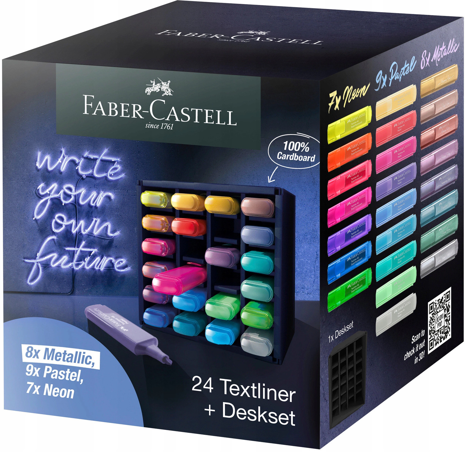 4005402546022 FABER-CASTELL Zakreślacz DUŻY ZESTAW 24 kol ETUI Faber Castell