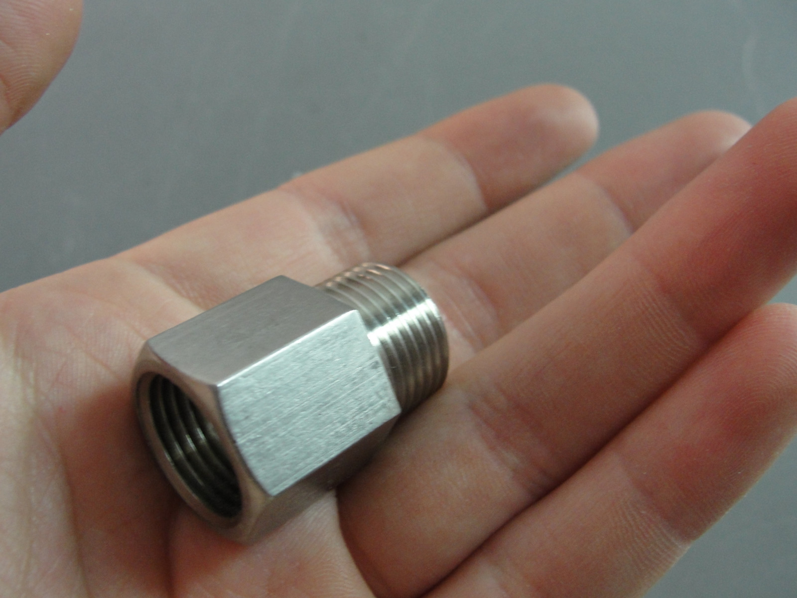 FESTO HYDRAULIC PNEUMATIC AUTOMATION STAINLESS STEEL 5/8" MALE FEMALE ADAPTER