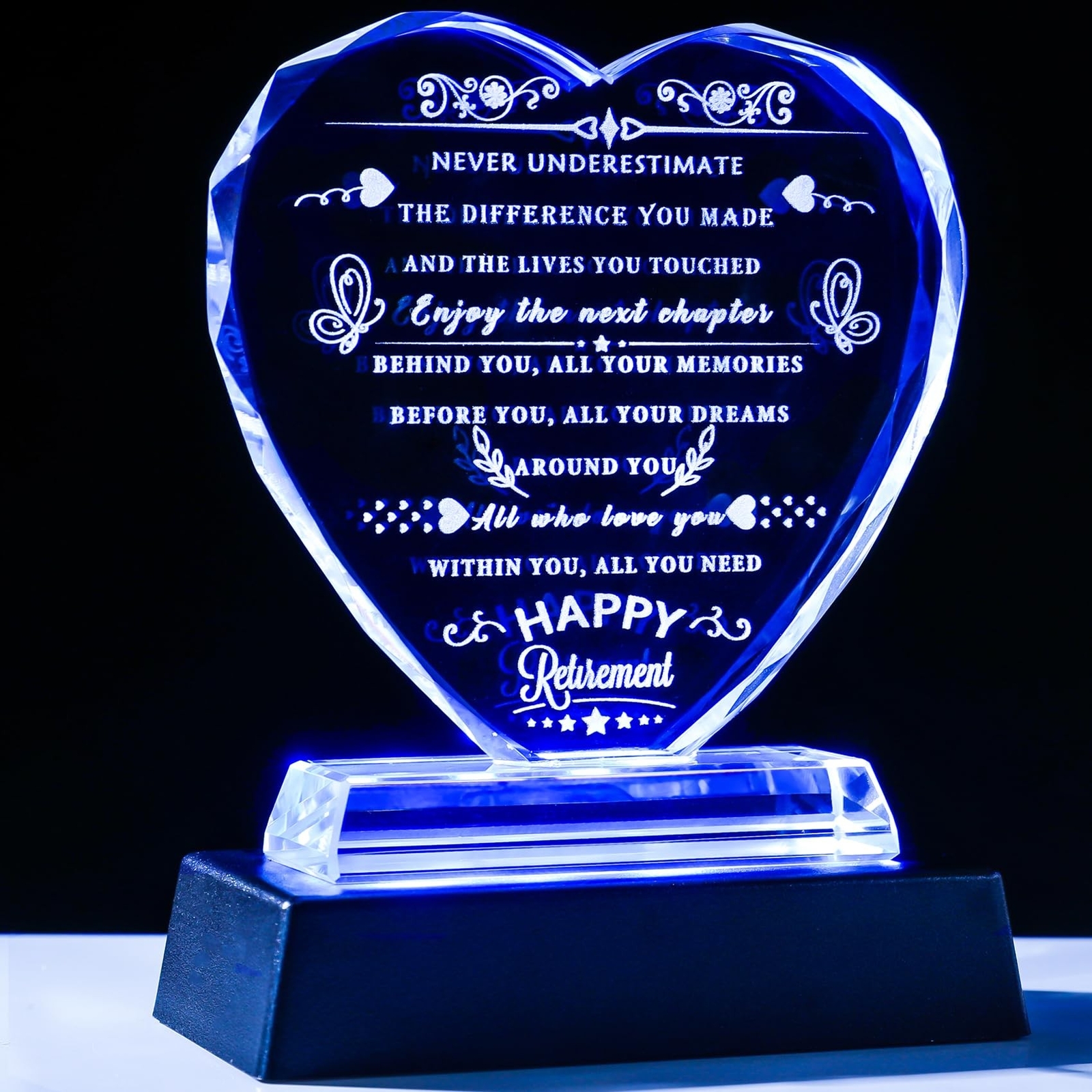YWHL Retirement Gifts 2025 with Colorful LED Base Best Happy Retirement Gifts...