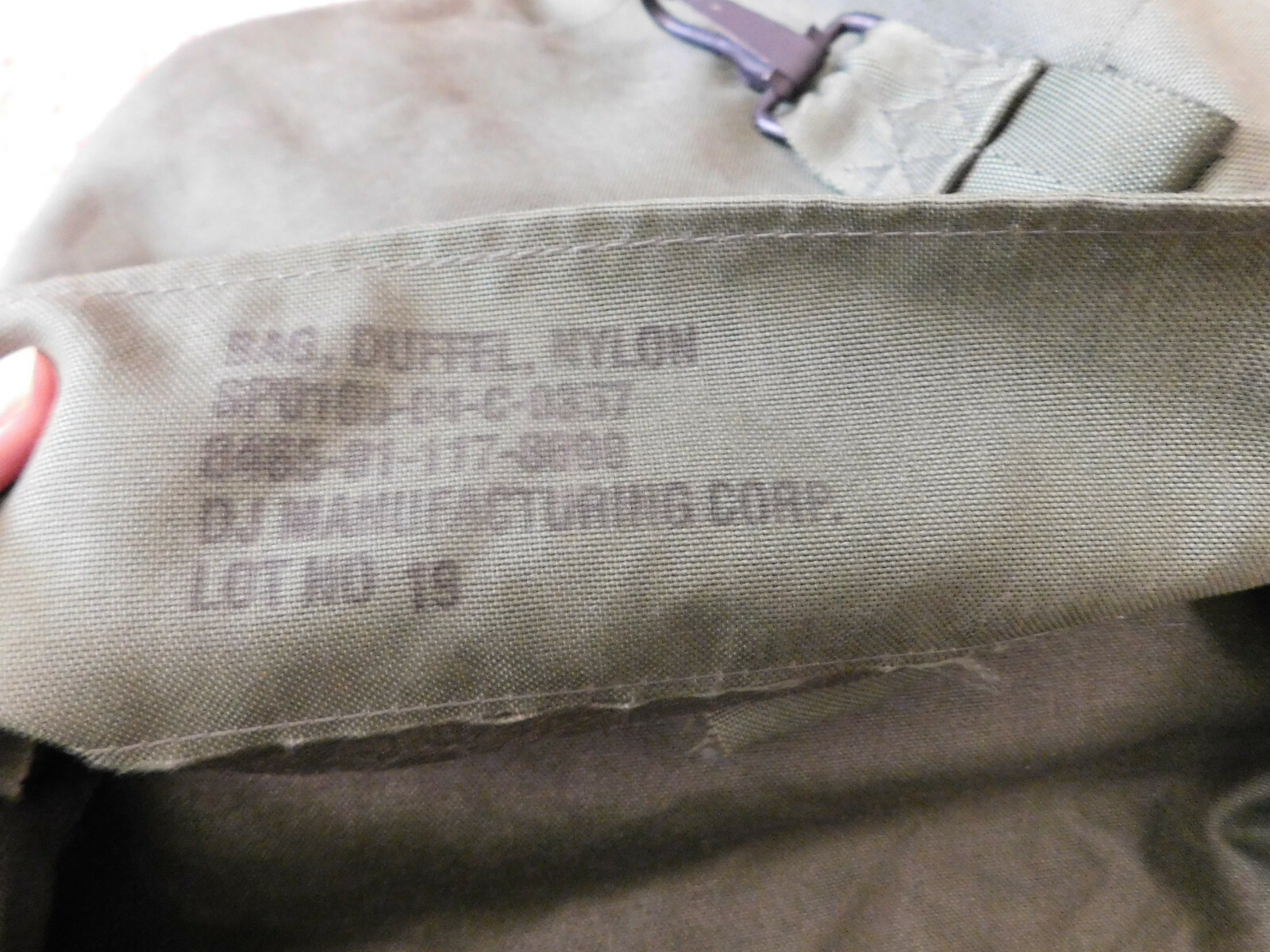 US ARMY NYLON HEAVY DUTY DUFFEL BAG
