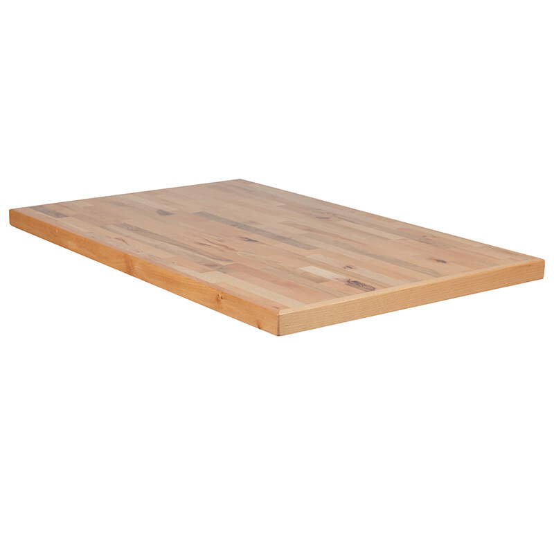30'' x 48" Rectangular Butcher Block Style Restaurant Table Top in Solid Wood