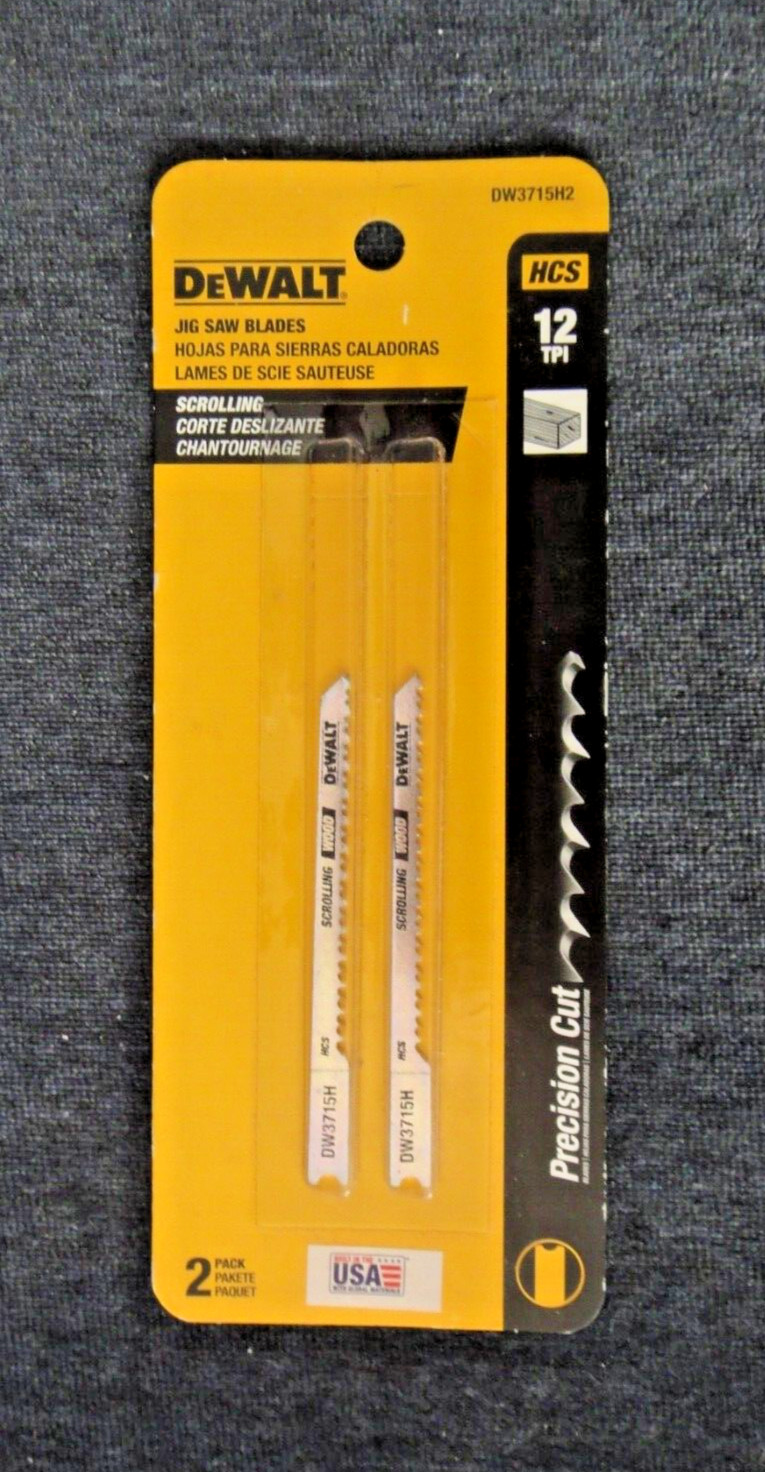 Vintage DeWalt DW3715H2 Jig Saw Blades 12 TPI Sealed Package of 2