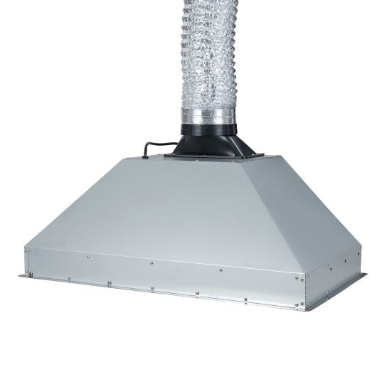 36 Inch Under Cabinet Range Hood with 4 Fan Speeds and Baffles Filters-Silver