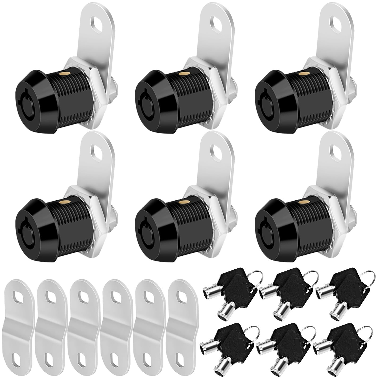 Sissinda Cam Locks RV Storage Keyed Alike, 5/8" Fits 3/8" Max Door Thickness,...