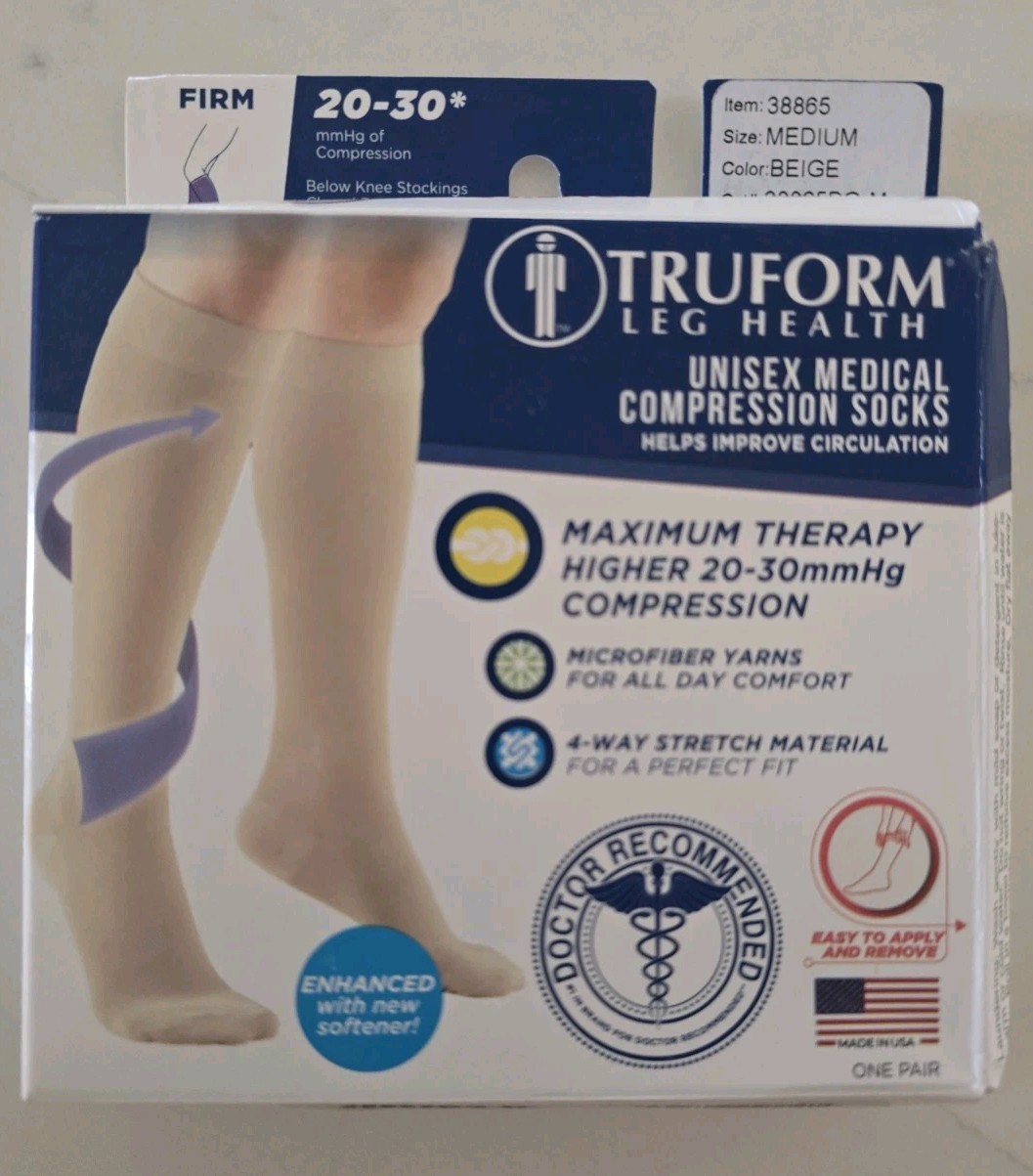 Truform Leg Health Compression Socks – Firm (20-30 mmHg) 38865 - DAMAGED BOX