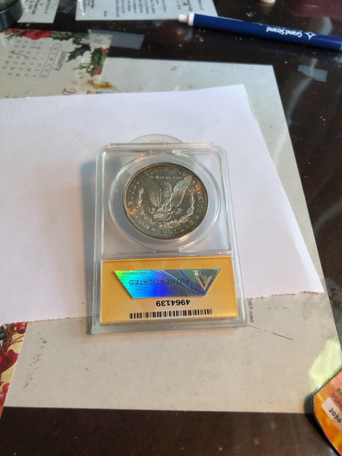 1878 S Morgan Silver Dollar — 7 Tail Feathers Variety Certified ANACS MS 64 This