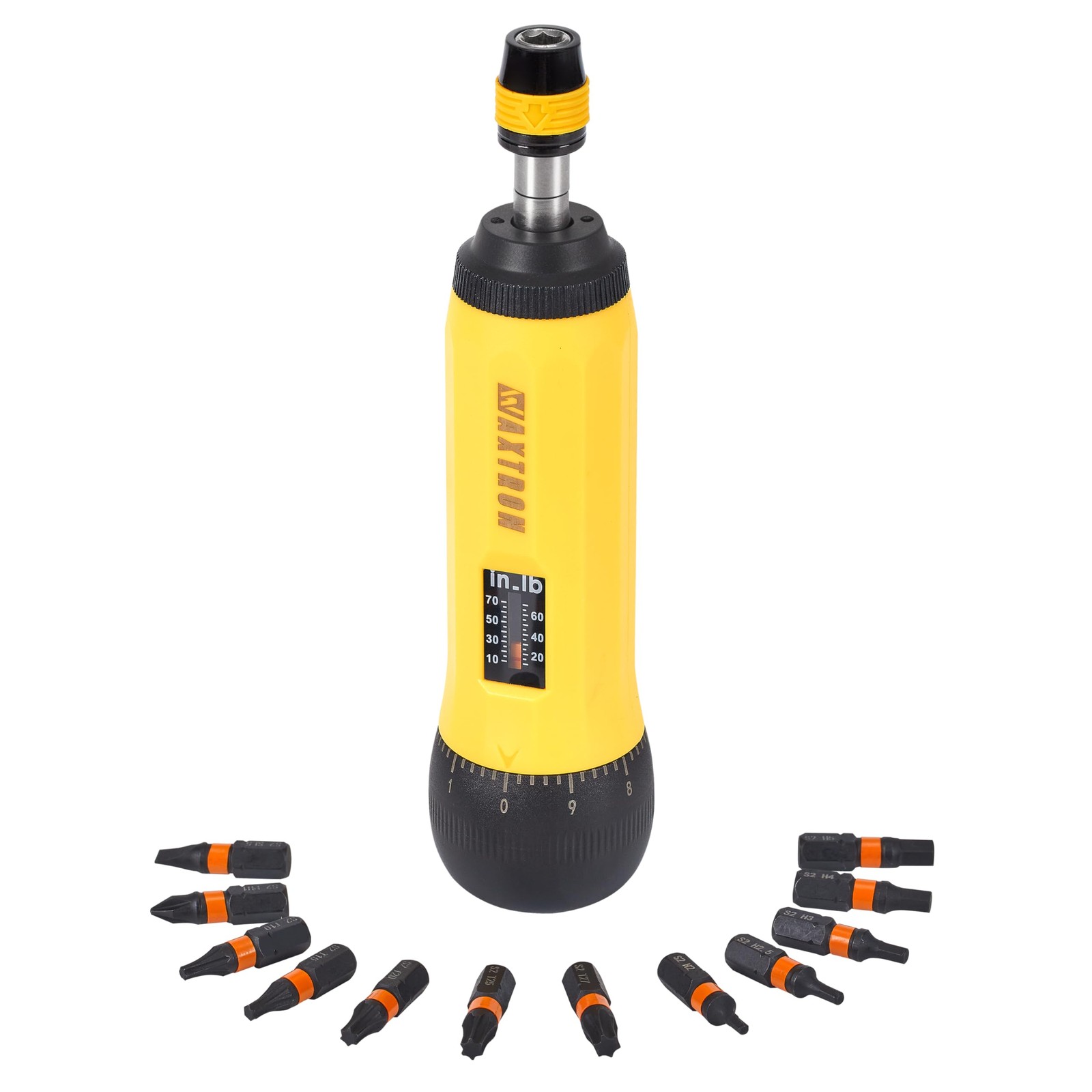 13Pcs Torque Screwdriver Set, 1/4" Adjustable Torque Wrench 10-70 in-lb, Smal...