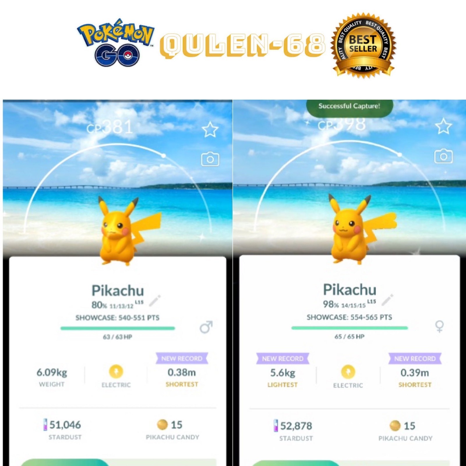 Shiny Pikachu Okinawa , Japan Background- Trade Registered or P"T C- Available