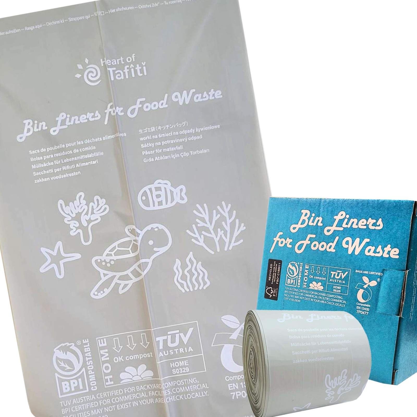 Compostable Trash Bags 4 Gallon, Small Compost Bags for Countertop Bin and Ki...